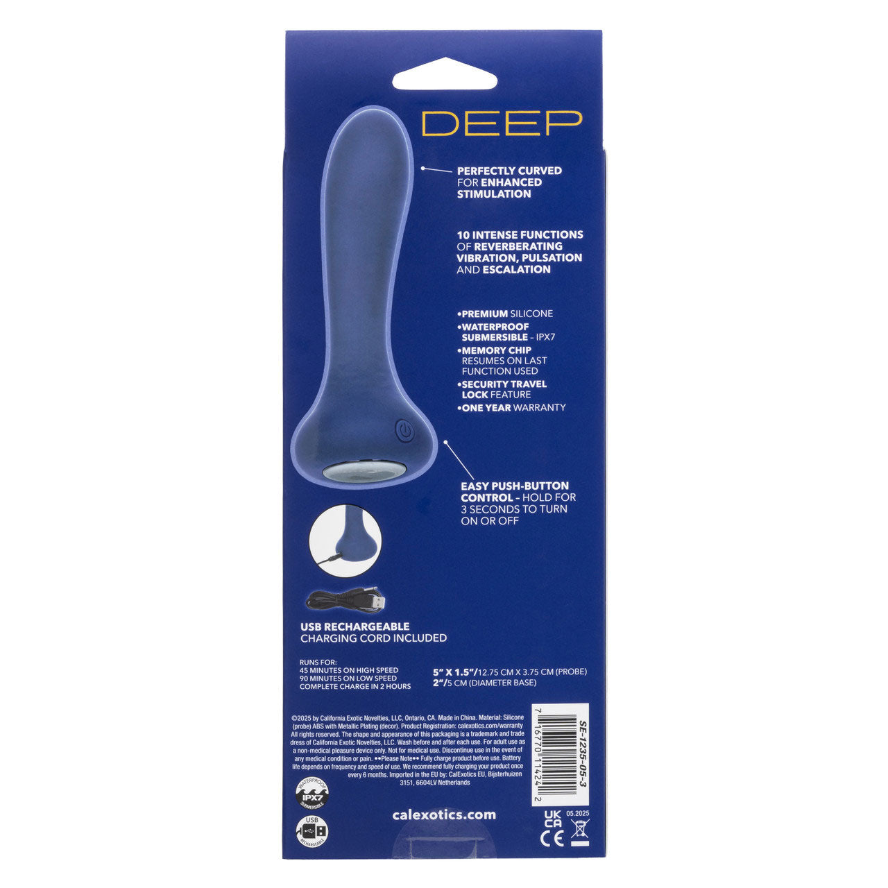Deep Curve - Blue Default Title CalExotics - California Exotic Novelties Toys - Anal Toys