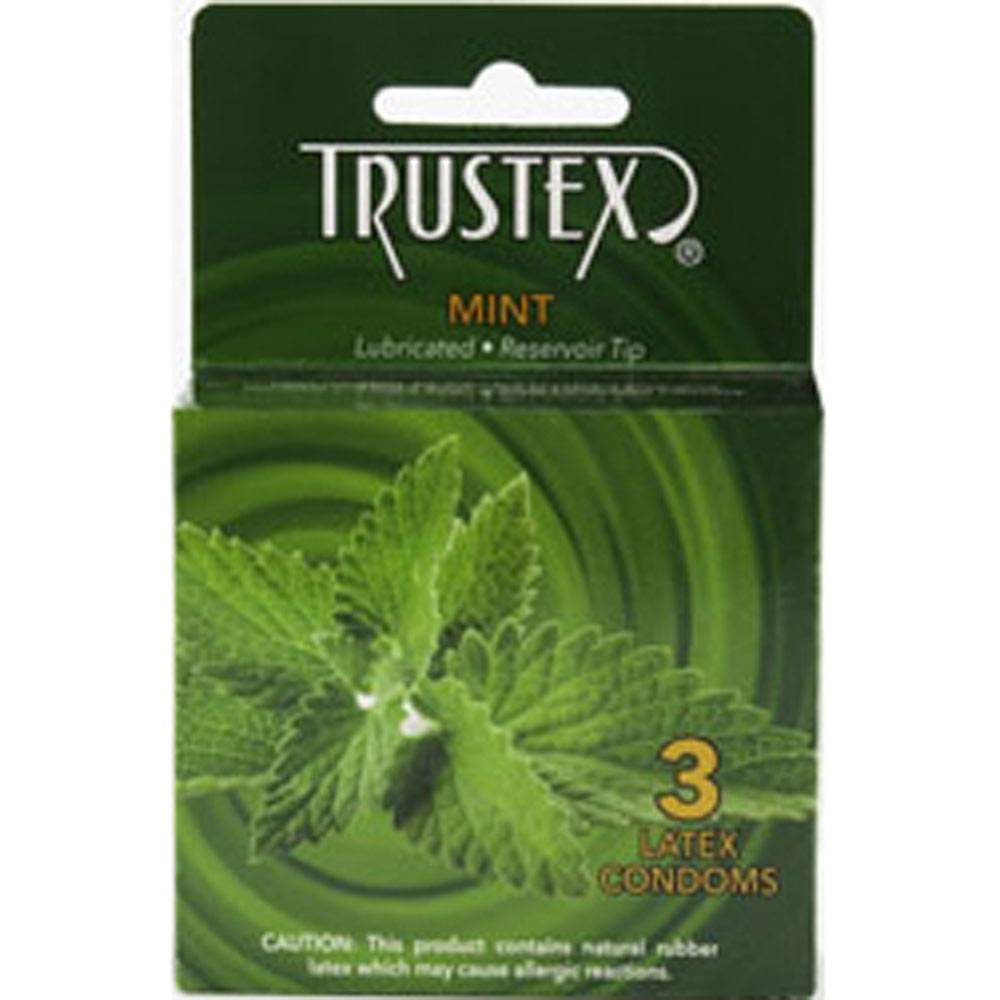 Trustex Flavored Lubricated Condoms - 3 Pack - Mint Default Title Paradise Marketing Sexual Wellness - Condoms