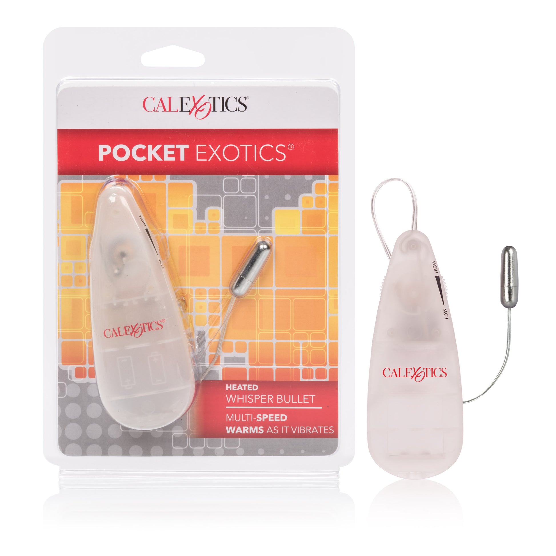 Pocket Exotics Heated Whisper Bullet - Clear Default Title CalExotics - California Exotic Novelties Toys - Vibrators