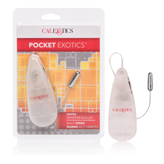 Pocket Exotics Heated Whisper Bullet - Clear Default Title CalExotics - California Exotic Novelties Toys - Vibrators