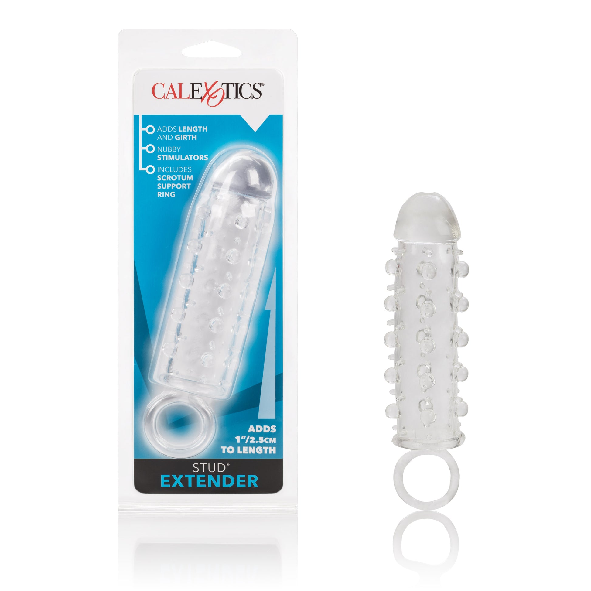 Stud Extender Clear With Supporting Ring Default Title CalExotics - California Exotic Novelties Toys - Cockrings