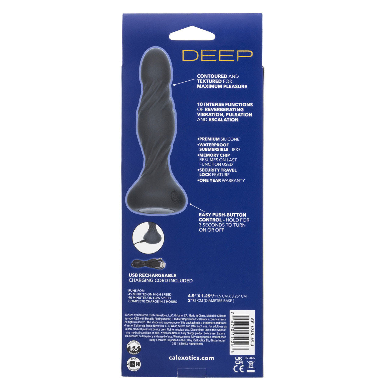 Deep Swirl - Black Default Title CalExotics - California Exotic Novelties Toys - Anal Toys
