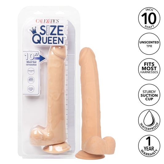 Size Queen 10 inch/25.5 Cm - Ivory Default Title CalExotics - California Exotic Novelties Toys - Dildos