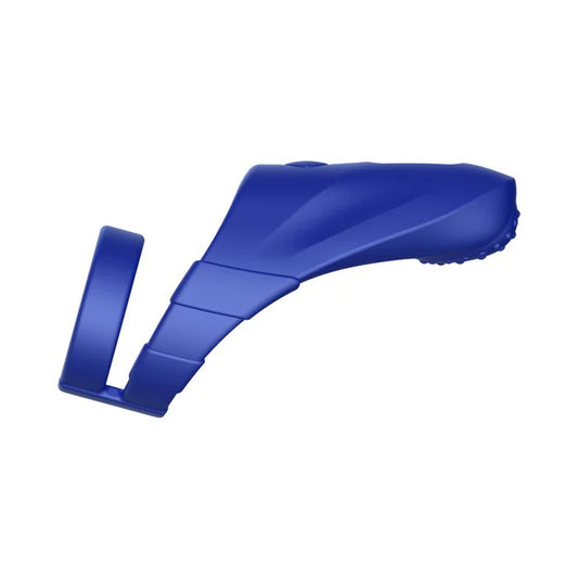 Forto F-48 Rechargeable Silicone Perineum Vibrating Double Cockring Blue Forto Toys - Cockrings
