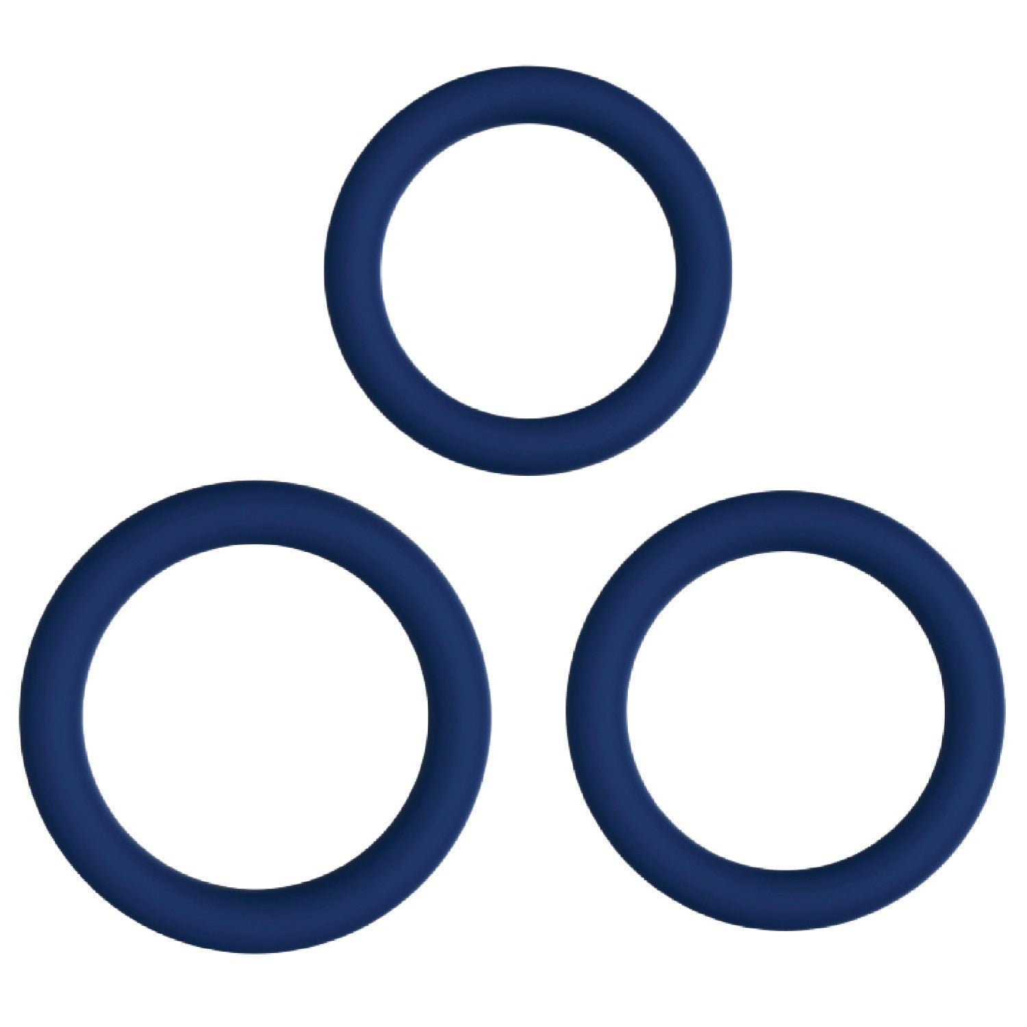 Tripple Grip Cock Ring Set - Blue ID Lubricants Toys - Cockrings