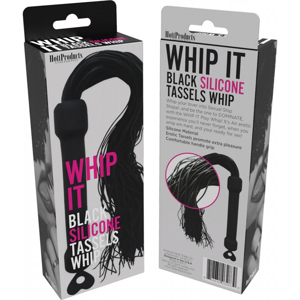 Whip It! Black Tassel Whip Hott Products Toys - Fetish