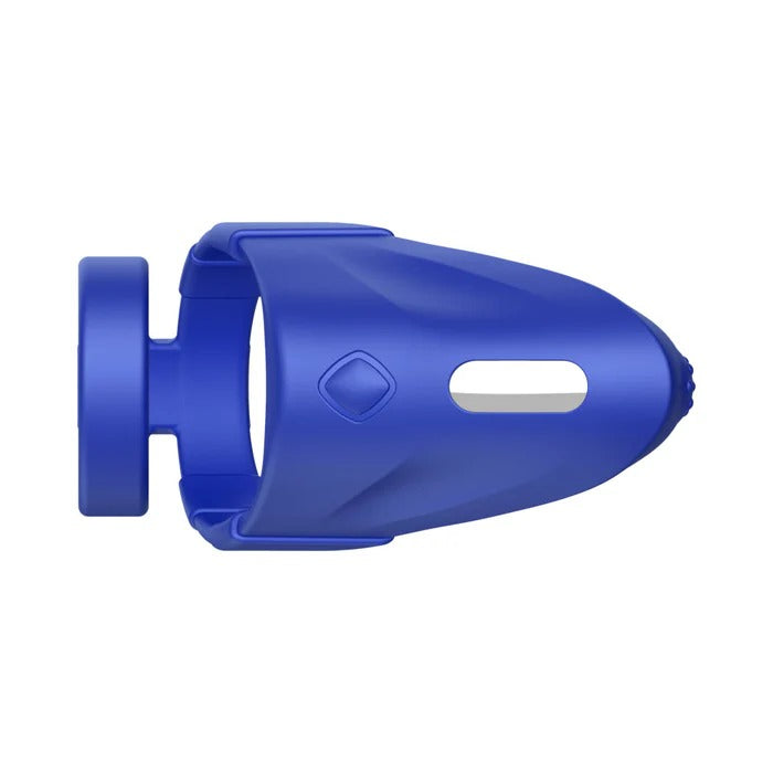 Forto F-48 Rechargeable Silicone Perineum Vibrating Double Cockring Blue Forto Toys - Cockrings