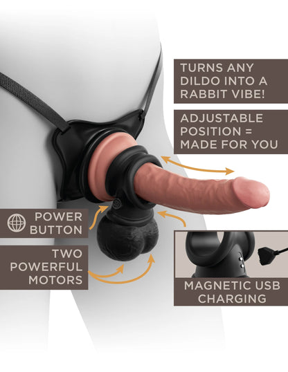 King Cock Elite The Crown Jewels Vibrating C-ring Pipedream Products Toys - Fetish
