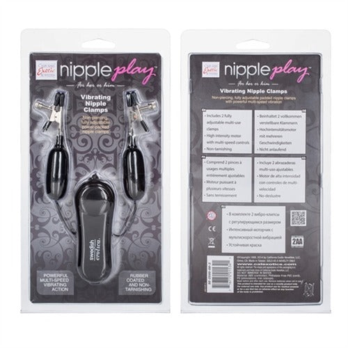 Vibrating Nipple Clamps CalExotics - California Exotic Novelties Toys - Fetish