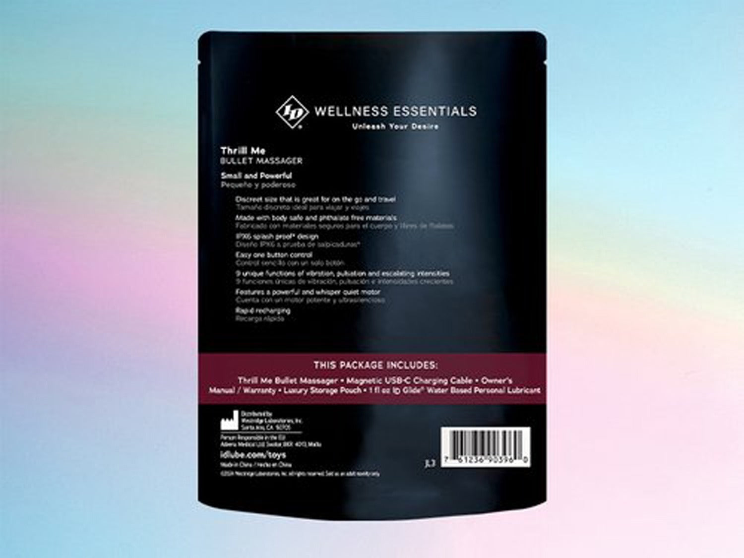 THRILL ME BULLET MASSAGER BAG ID Lubricants Toys - Vibrators