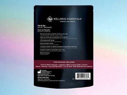THRILL ME BULLET MASSAGER BAG ID Lubricants Toys - Vibrators