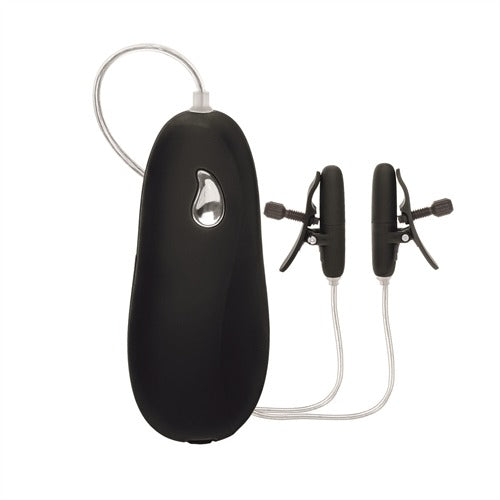 Vibrating Heated Nipple Teasers - Black CalExotics - California Exotic Novelties Toys - Fetish