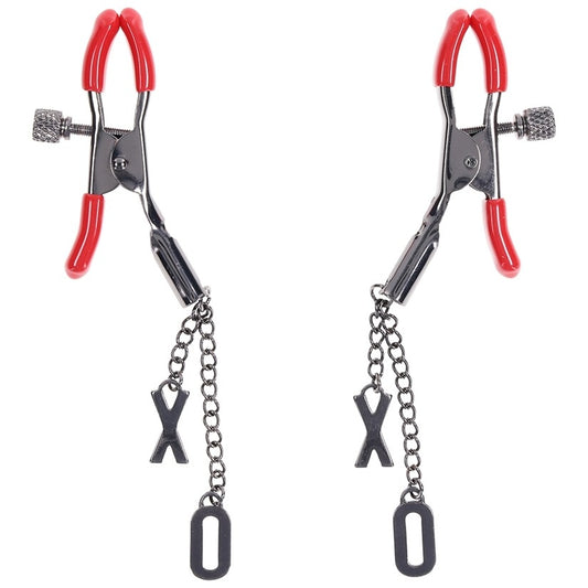 Ex's & Oh's Nipple Clamps Sportsheets Toys - Fetish