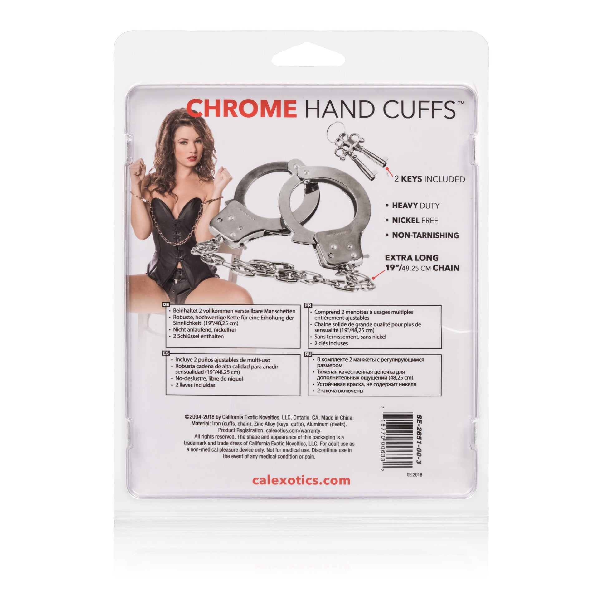 Hand Cuffs CalExotics - California Exotic Novelties Toys - Fetish
