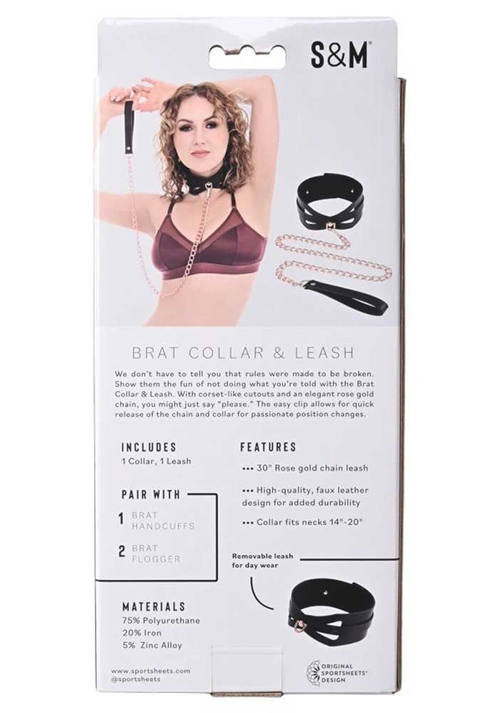 S&M Brat Collar & Leash Sportsheets Toys - Fetish