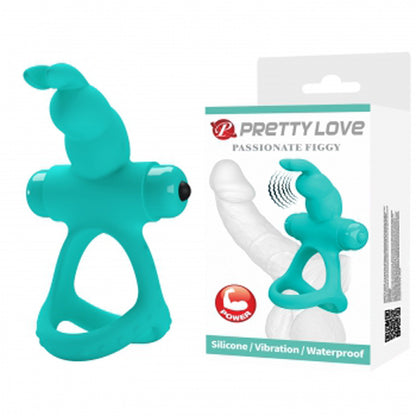Passionate Figgy Penis Ring - Turquoise Pretty Love Toys - Cockrings