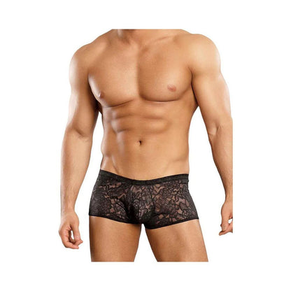 Male Power Stretch Lace Mini Short Black Lrg Male Power Man