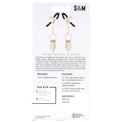 S&M Verge Nipple Clamps Sportsheets Toys - Fetish