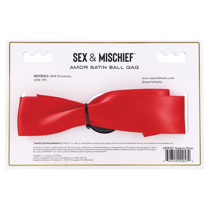 S&M Amor Satin Ball Gag Sportsheets Toys - Fetish
