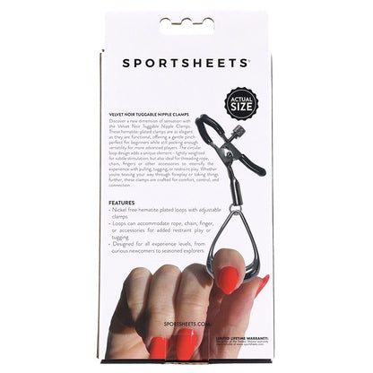 Velvet Noir Tuggable Nipple Clamps Sportsheets Toys - Fetish