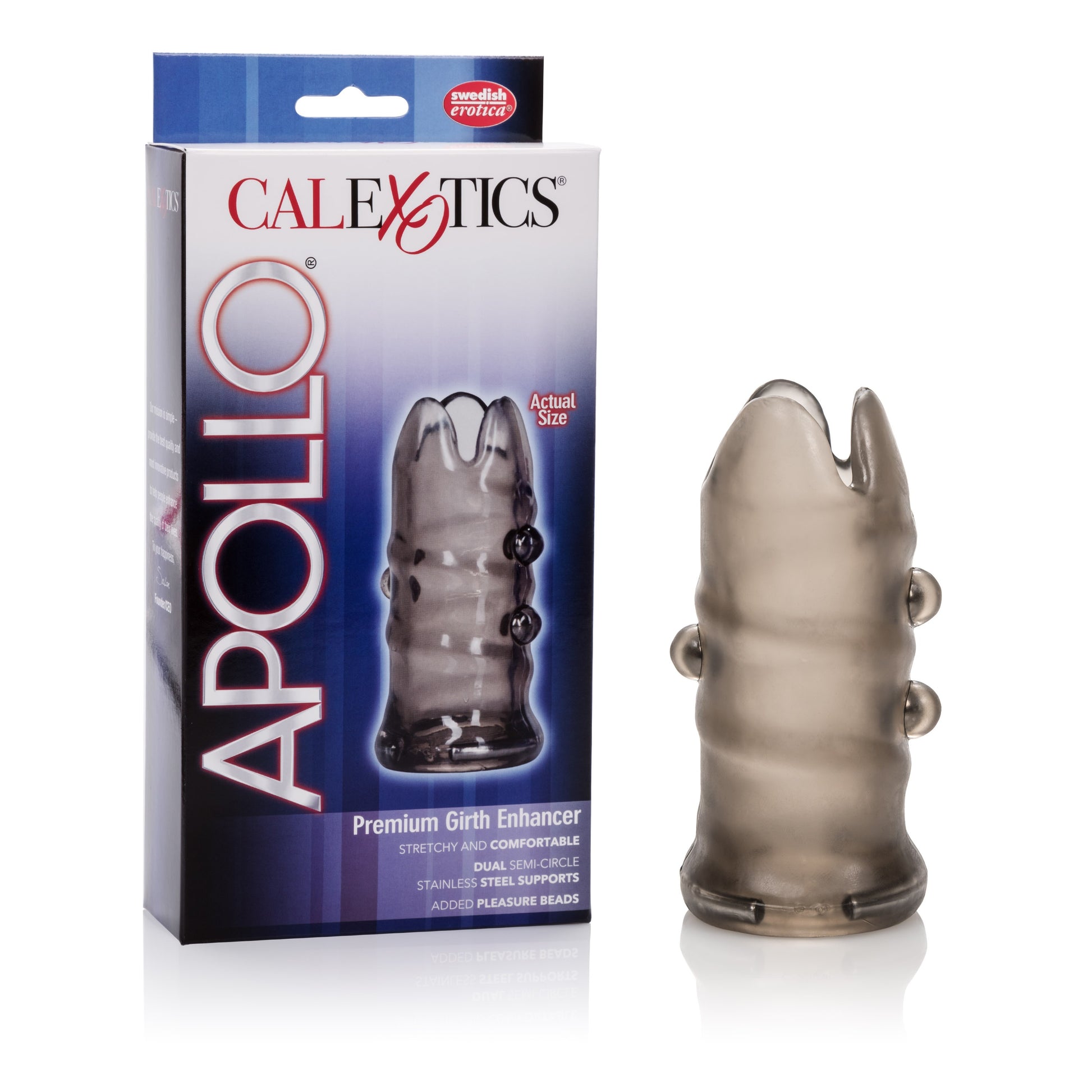 Apollo Premium Girth Enhancer - Smoke CalExotics - California Exotic Novelties Toys - Cockrings