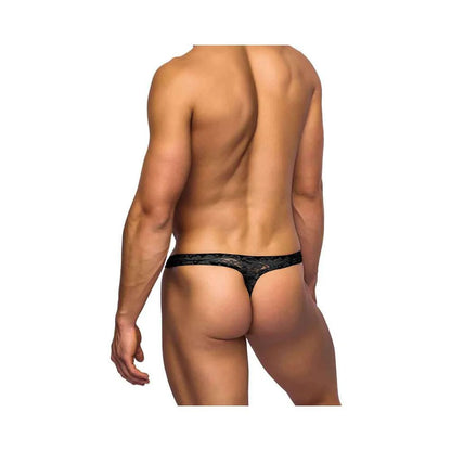 Male Power Stretch Lace Bong Thong Black L/XL Male Power Man