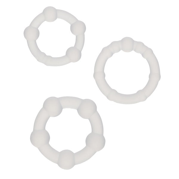 Alpha Liquid Silicone Beaded Rings CalExotics - California Exotic Novelties Toys - Cockrings