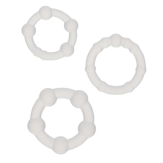 Alpha Liquid Silicone Beaded Rings CalExotics - California Exotic Novelties Toys - Cockrings