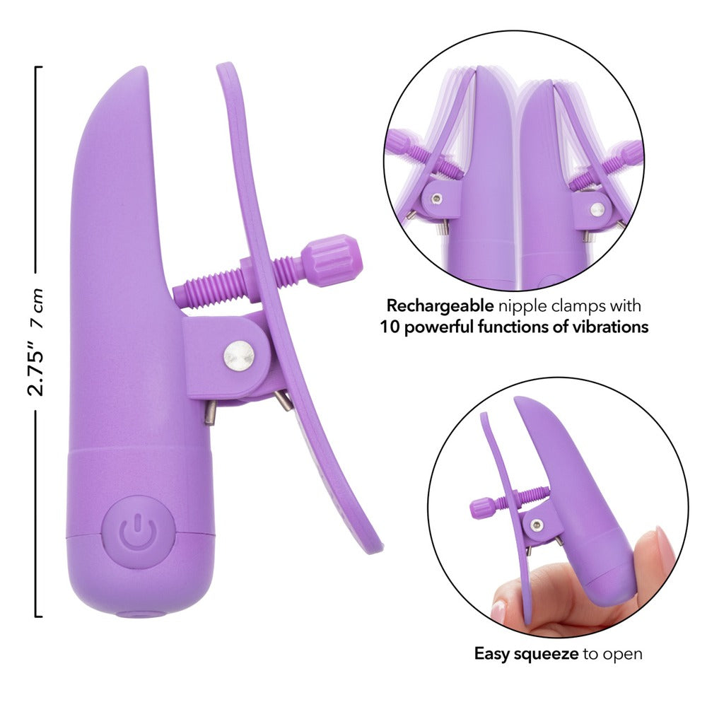 Nipple Play - Nipplettes - Purple Rechargeable CalExotics - California Exotic Novelties Toys - Fetish