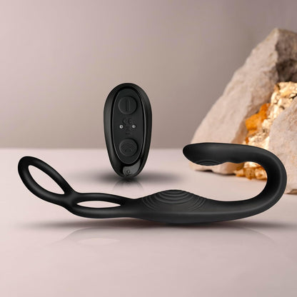 The-vibe C-ring And P-spot Stimulator Black Rocks Off Toys - Vibrators