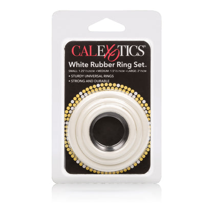 Rubber Ring 3 Piece Set - White CalExotics - California Exotic Novelties Toys - Cockrings