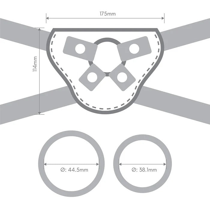 Together Pop 5 in. Silicone Dildo and Harness Set Pink Hustler Toys - Fetish