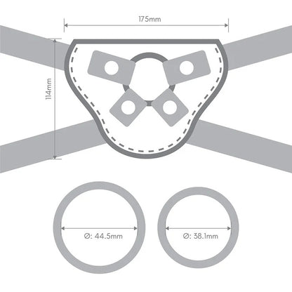 Together Pop 5 in. Silicone Dildo and Harness Set Pink Hustler Toys - Fetish