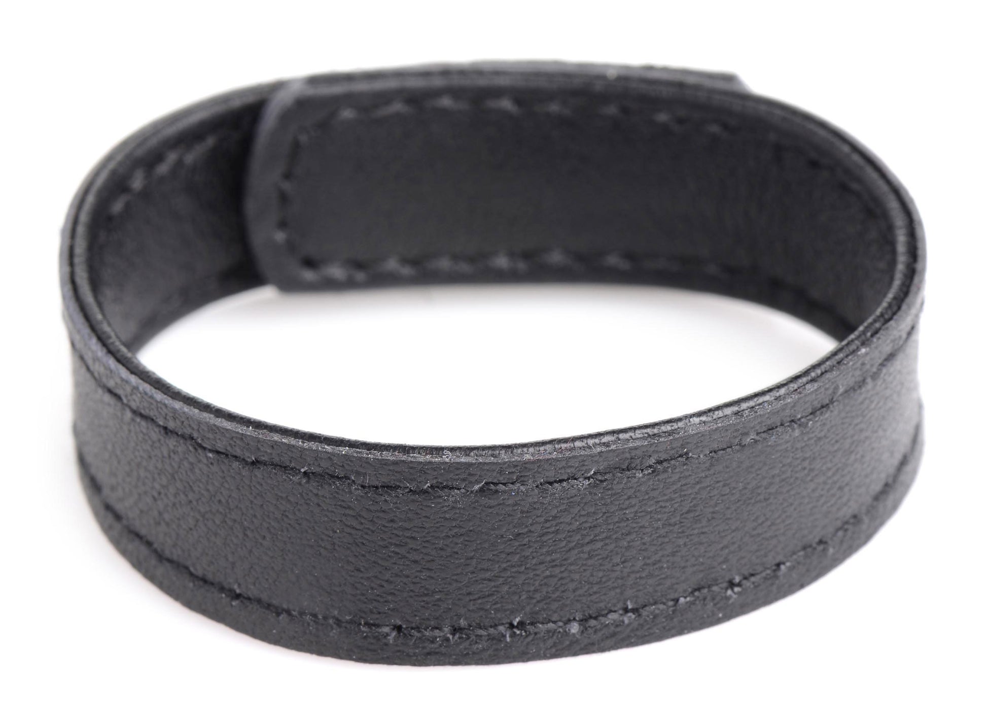 Leather and Velcro Cock Ring - Black XR Brands Toys - Cockrings