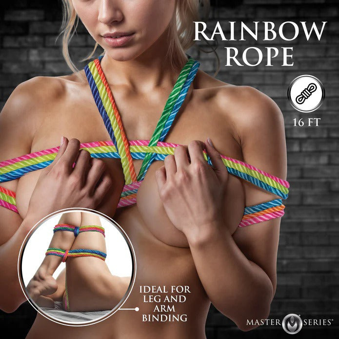 Rainbow Rope - 16ft XR Brands Toys - Fetish