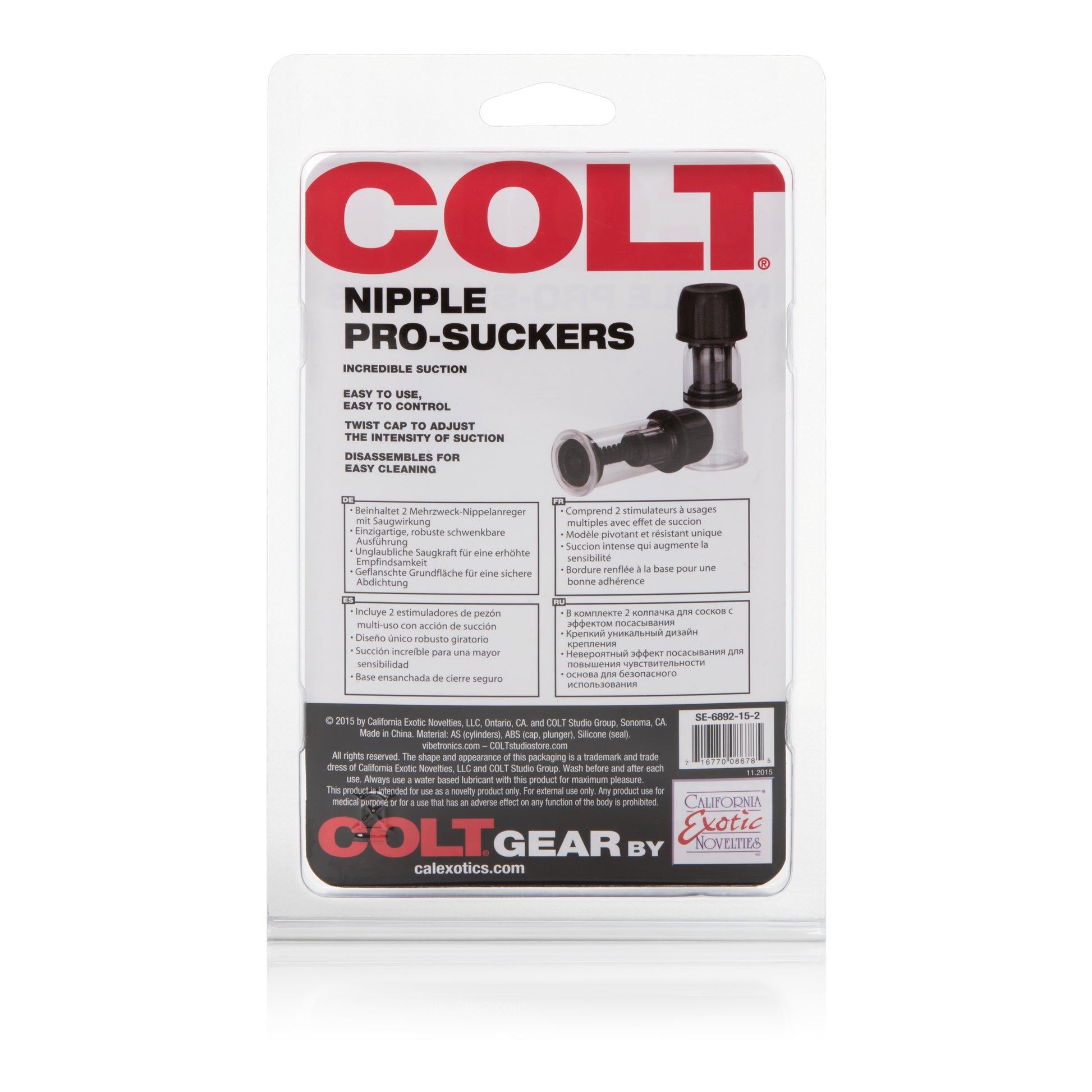 Colt Nipple Pro-Suckers - Black CalExotics - California Exotic Novelties Toys - Fetish