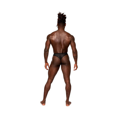 Male Power Sassy Lace Open Ring Thong Black S/M Male Power Man