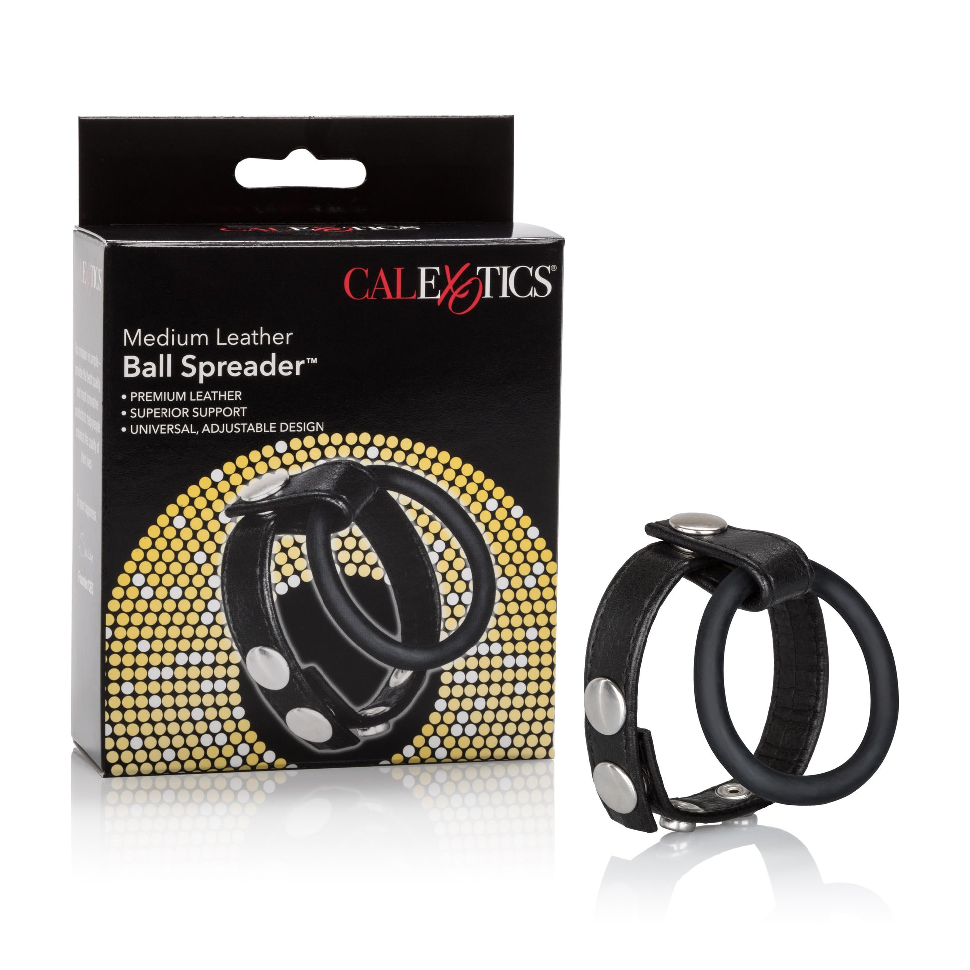 Medium Leather Ball Spreader CalExotics - California Exotic Novelties Toys - Cockrings