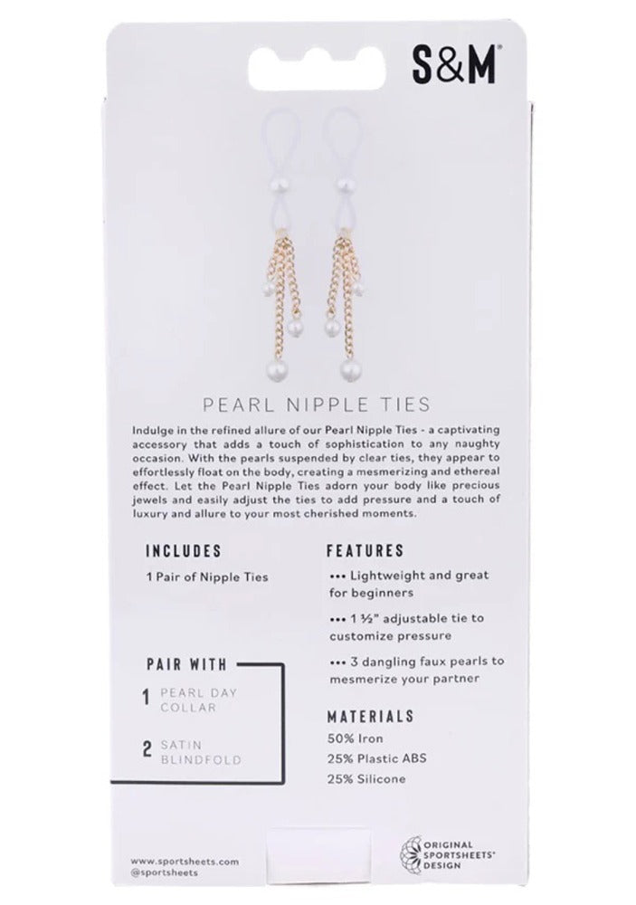 S&M Pearl Nipple Ties Sportsheets Toys - Fetish