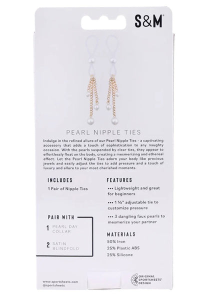 S&M Pearl Nipple Ties Sportsheets Toys - Fetish