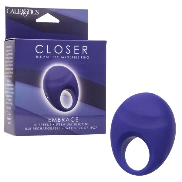 Closer Intimate Rechargeable Ring Embrace - Purple CalExotics - California Exotic Novelties Toys - Cockrings