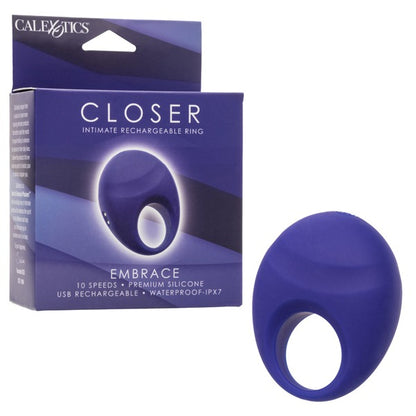 Closer Intimate Rechargeable Ring Embrace - Purple CalExotics - California Exotic Novelties Toys - Cockrings