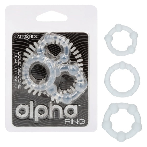 Alpha Liquid Silicone Beaded Rings CalExotics - California Exotic Novelties Toys - Cockrings