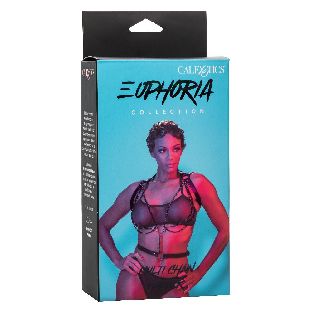 Euphoria Collection Multi Chain Halter - Black CalExotics - California Exotic Novelties Toys - Fetish