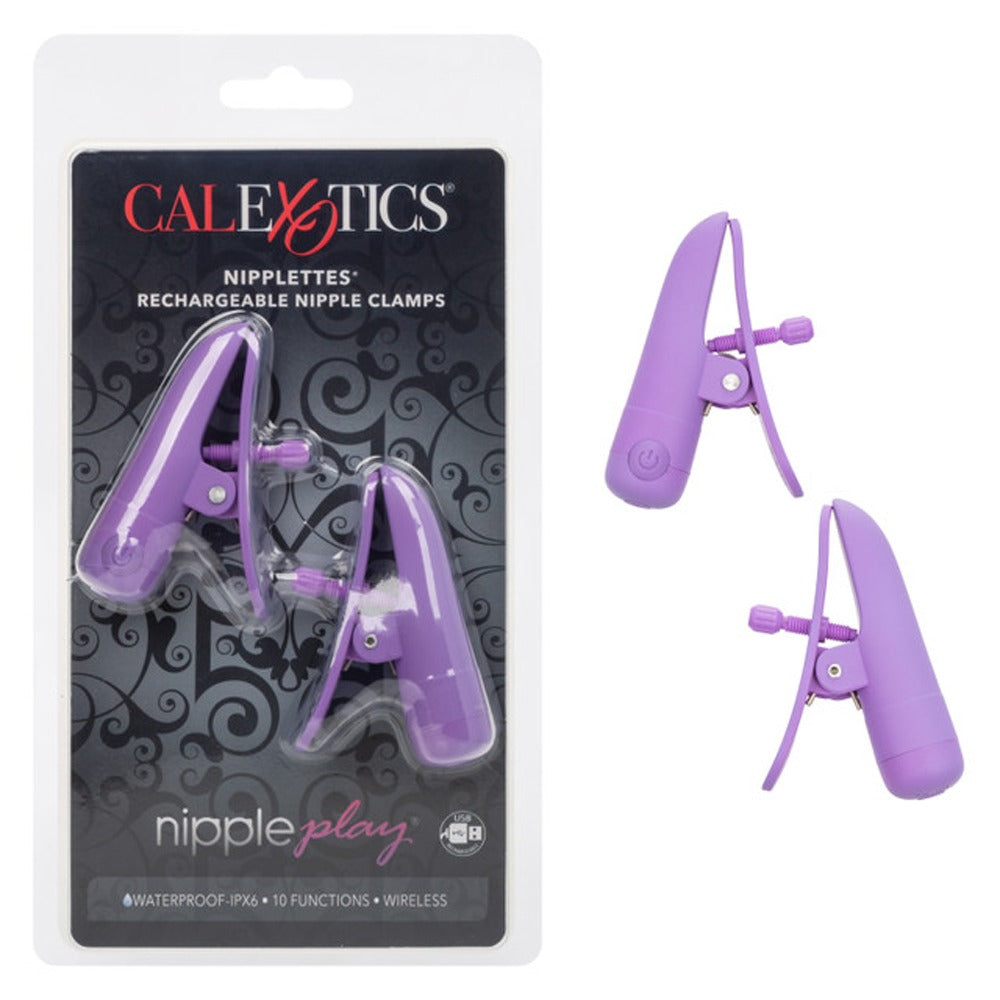 Nipple Play - Nipplettes - Purple Rechargeable CalExotics - California Exotic Novelties Toys - Fetish