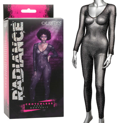 Radiance Crotchless Full Body Suit - One Size - Black CalExotics - California Exotic Novelties Women - Lingerie - Bodystocking