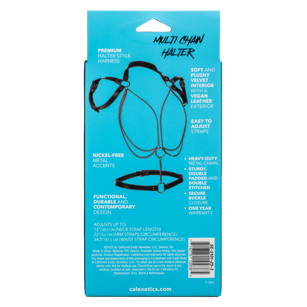 Euphoria Collection Multi Chain Halter - Black CalExotics - California Exotic Novelties Toys - Fetish