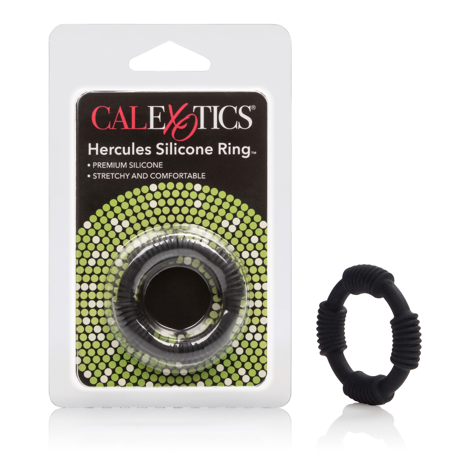 Hercules Silicone Ring - Black CalExotics - California Exotic Novelties Toys - Cockrings