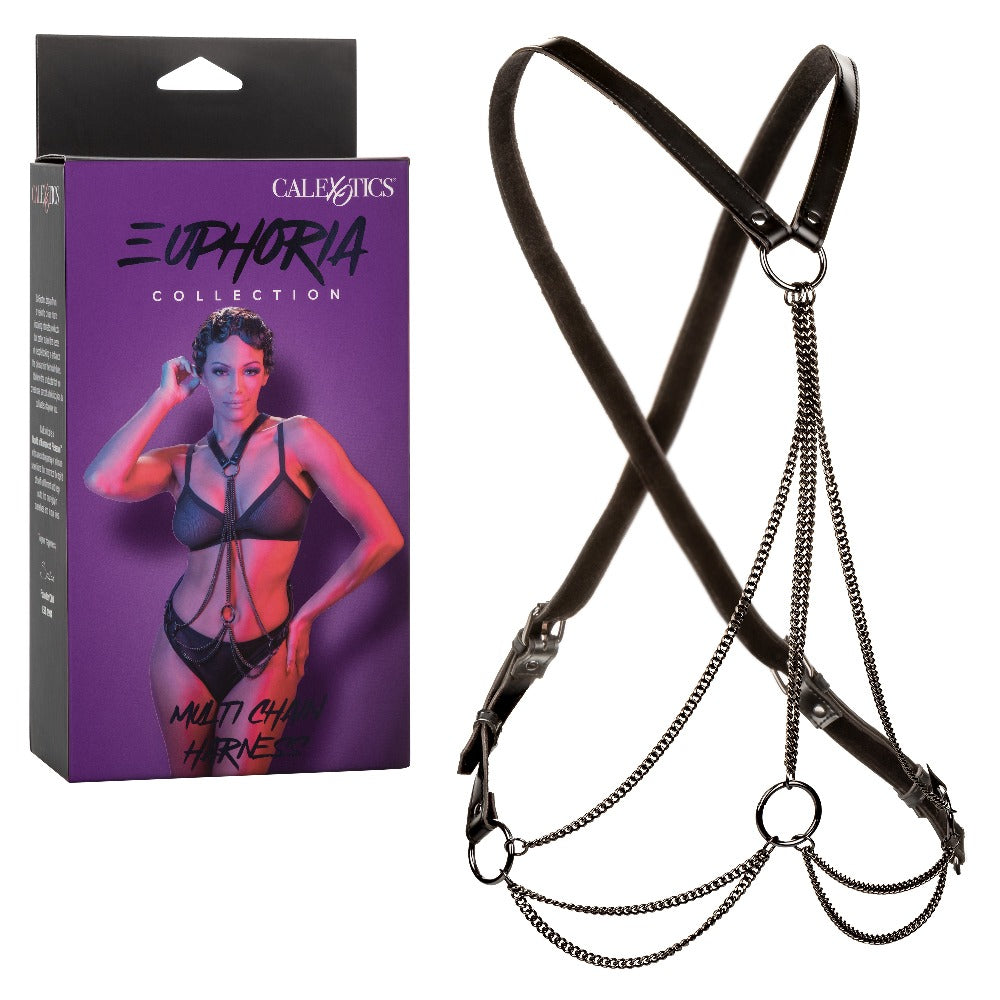 Euphoria Collection Multi Chain Harness - Black CalExotics - California Exotic Novelties Toys - Fetish