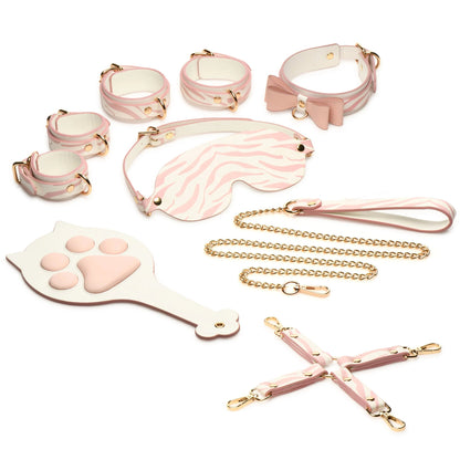 Pink Kitty Bondage Set - White/pink XR Brands Toys - Fetish